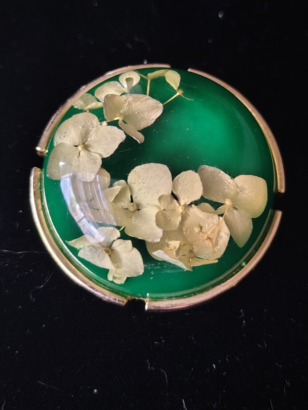 Lucite Domed Brooch